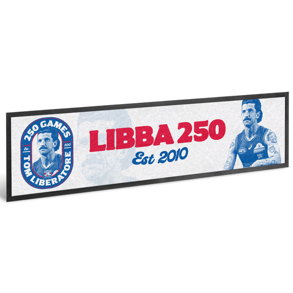 Western Bulldogs Tom Liberatore 250 Games Bar Runner Western Bulldogs Tom Liberatore 250 Games Bar Runner