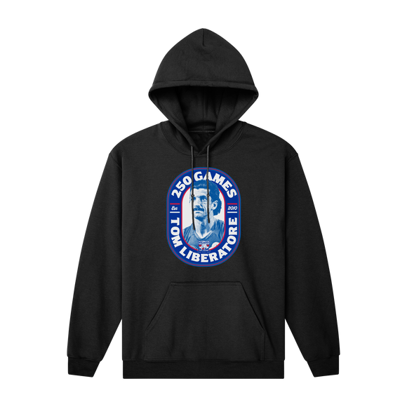Western Bulldogs Tom Liberatore 250 Games Hoodie - Adult Western Bulldogs Tom Liberatore 250 Games Hoodie - Adult