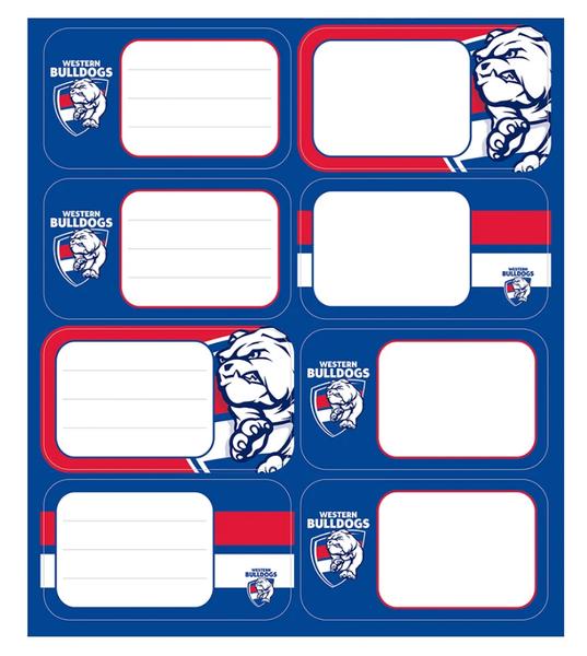 Western Bulldogs Book Labels