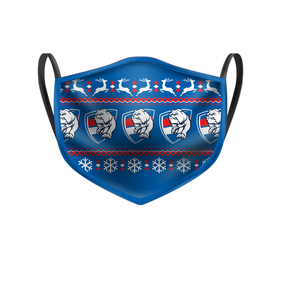 Western Bulldogs Xmas Face Mask 2 Pack