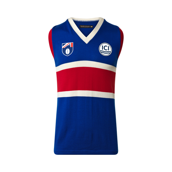 Western Bulldogs Men's ICI 90s Wool Guernsey Short Sleeve