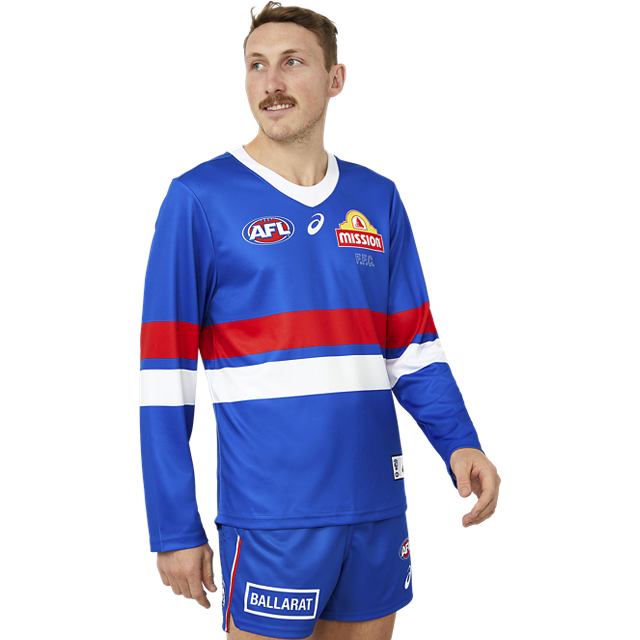 Western Bulldogs Asics 2023 L/S Home Guernsey - Adult