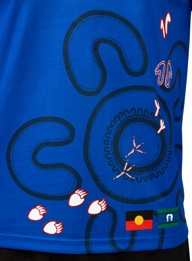 Western Bulldogs 2025 Asics First Nations Media Polo - Mens