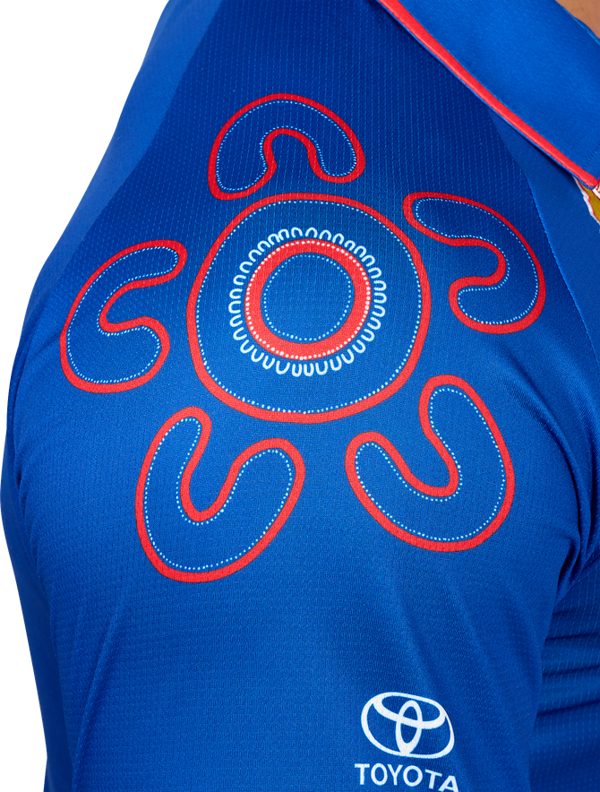 Western Bulldogs 2025 Asics First Nations Media Polo - Mens