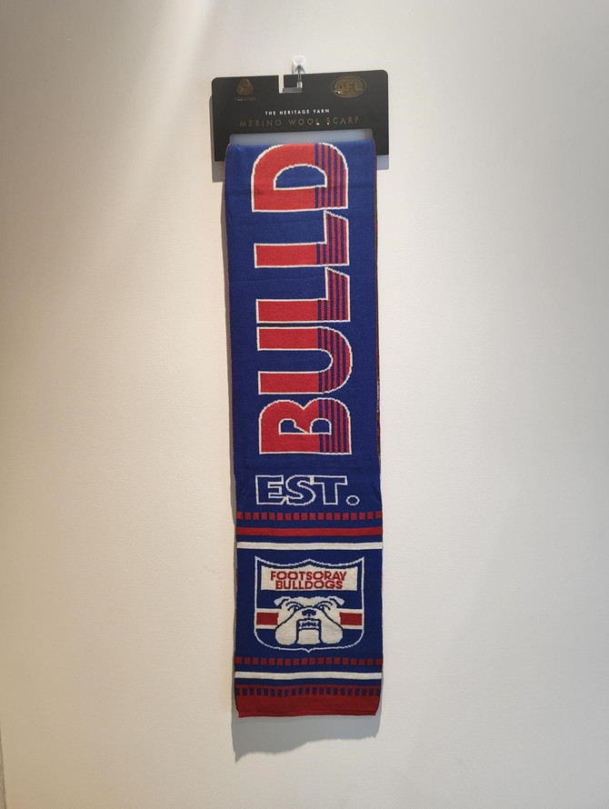 Western Bulldogs Throwback Wool Scarf
