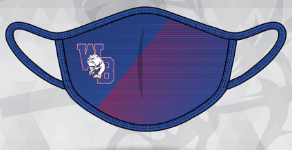 Western Bulldogs WB Face Mask 2 Pack