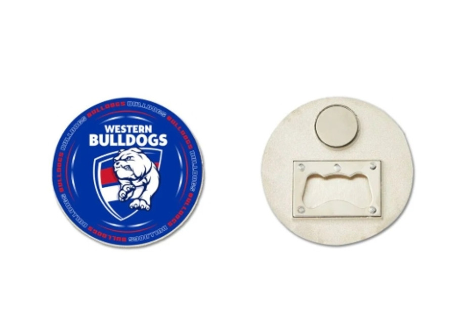 Western Bulldogs Team Logo Bottle Opener Magnet