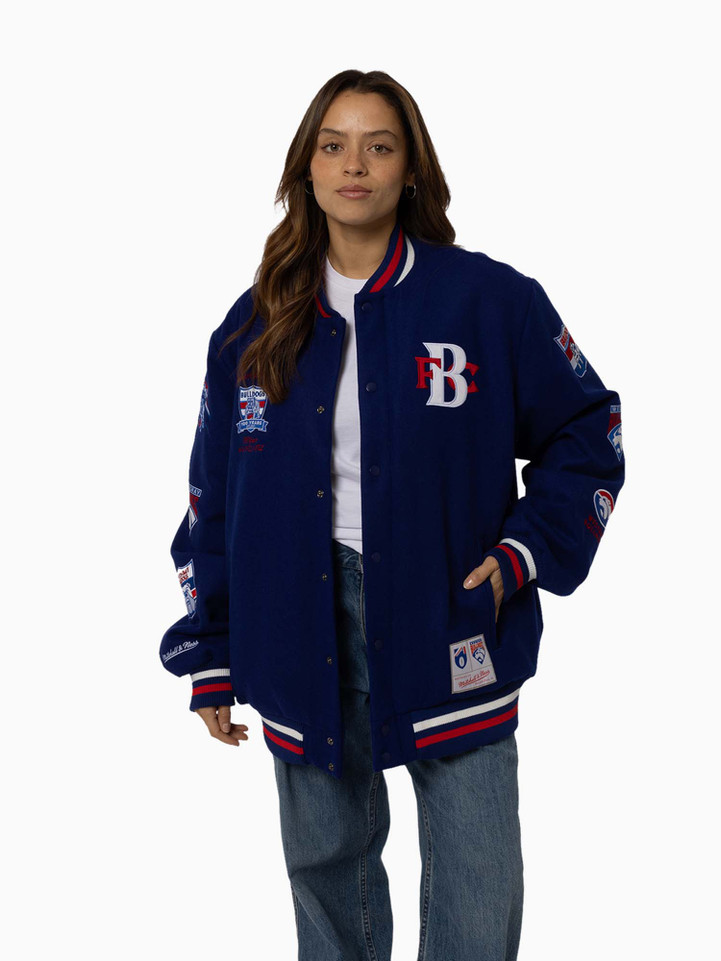 Western Bulldogs 100yr  Mitchell & Ness Melton Bomber Jacket