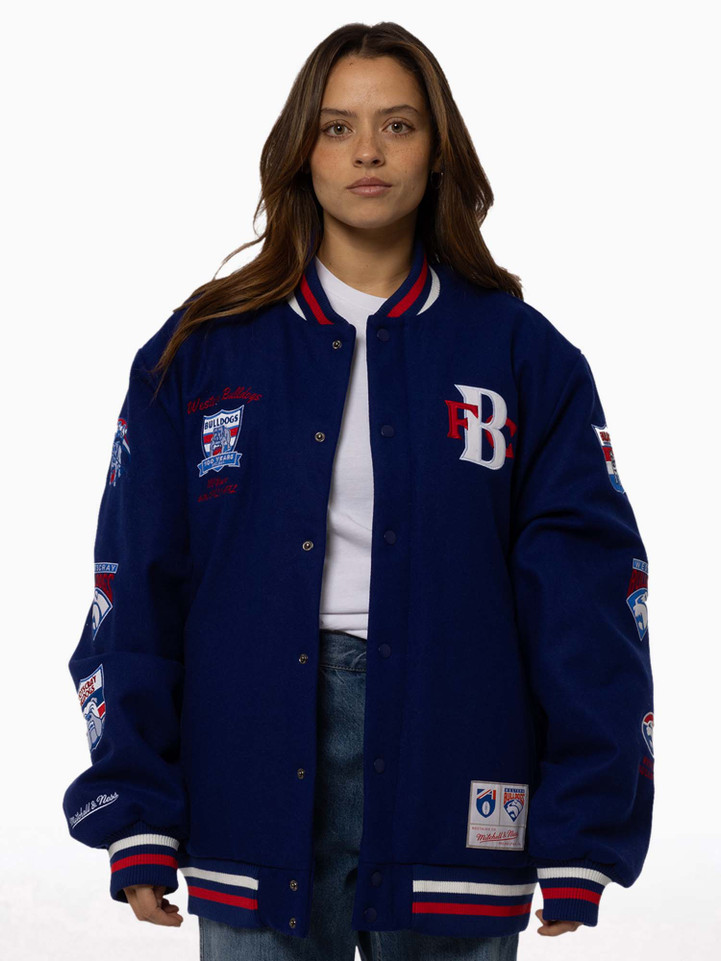 Western Bulldogs 100yr  Mitchell & Ness Melton Bomber Jacket