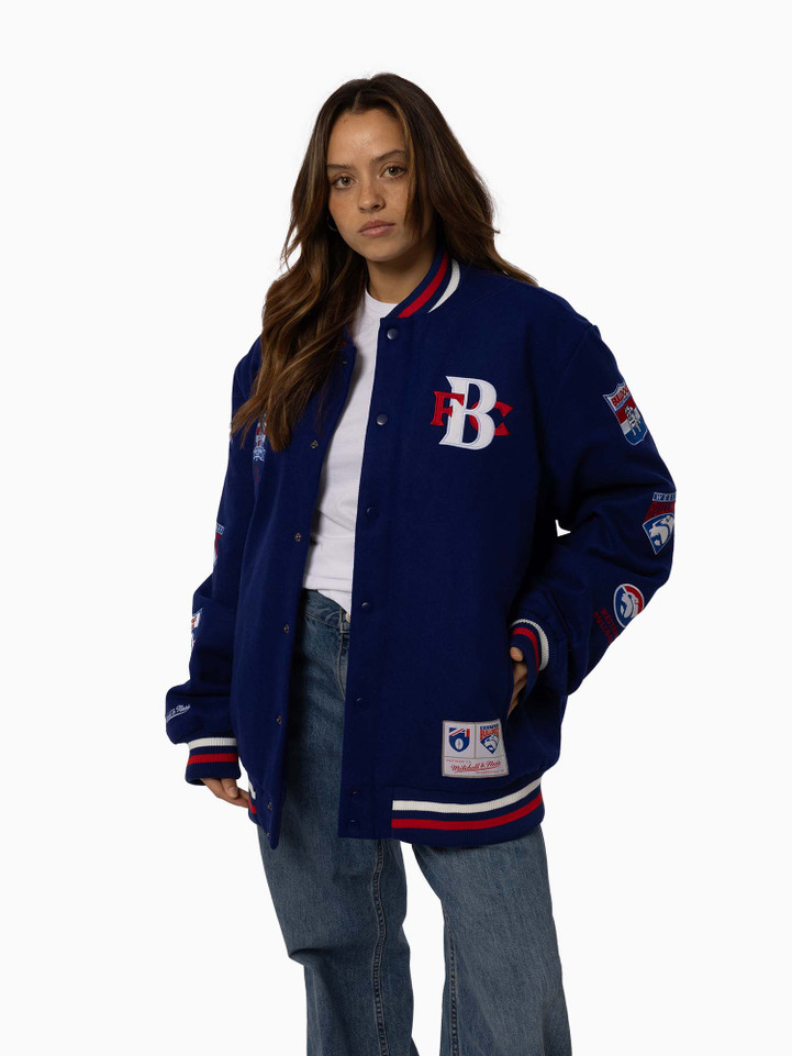 Western Bulldogs 100yr  Mitchell & Ness Melton Bomber Jacket