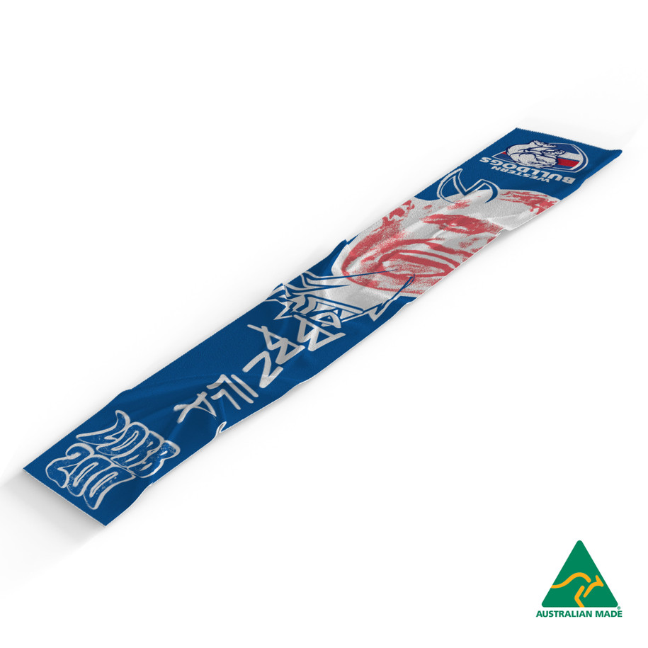 Western Bulldogs Lobbzilla 200 Games Wool Scarf