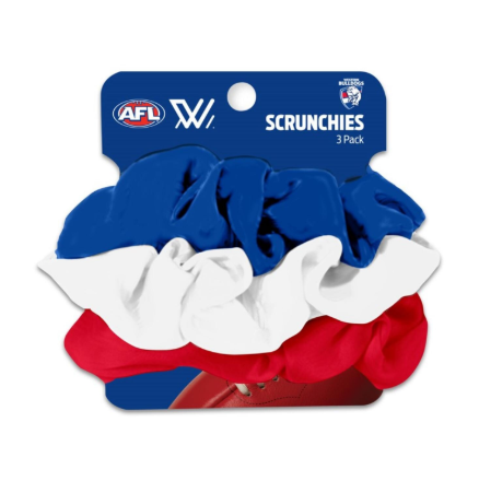 Western Bulldogs Scrunchie 3pk