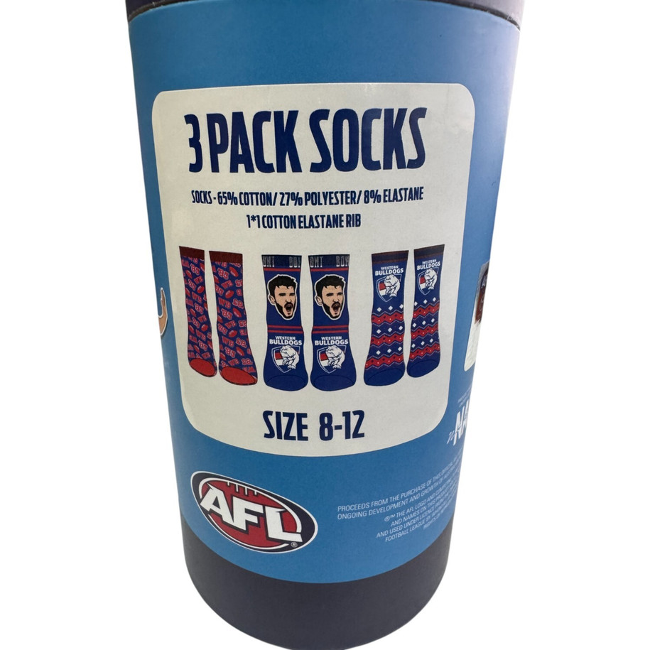 Western Bulldogs Marcus Bontempelli 3 Pack Socks