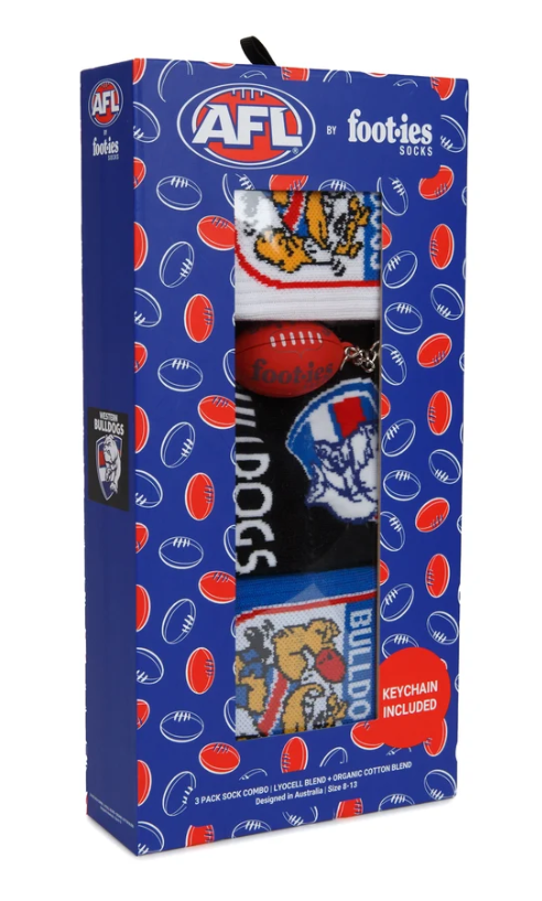 Western Bulldogs 3 Pack Socks Gift Box