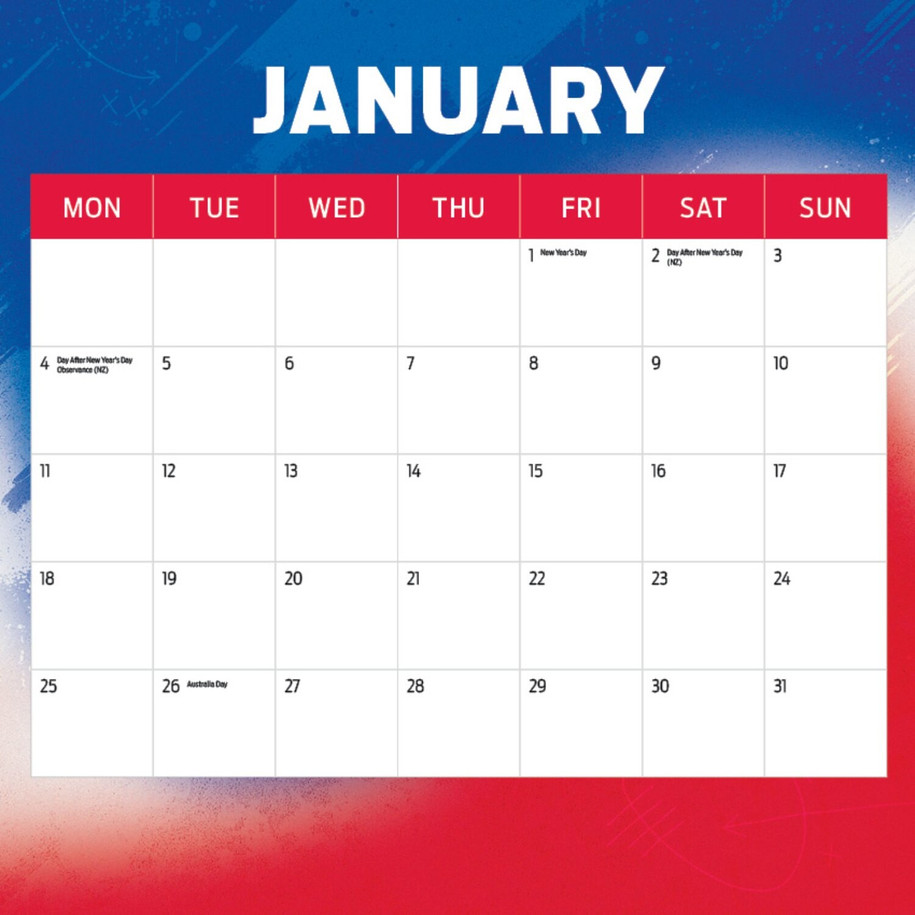 Western Bulldogs 2027 Calendar
