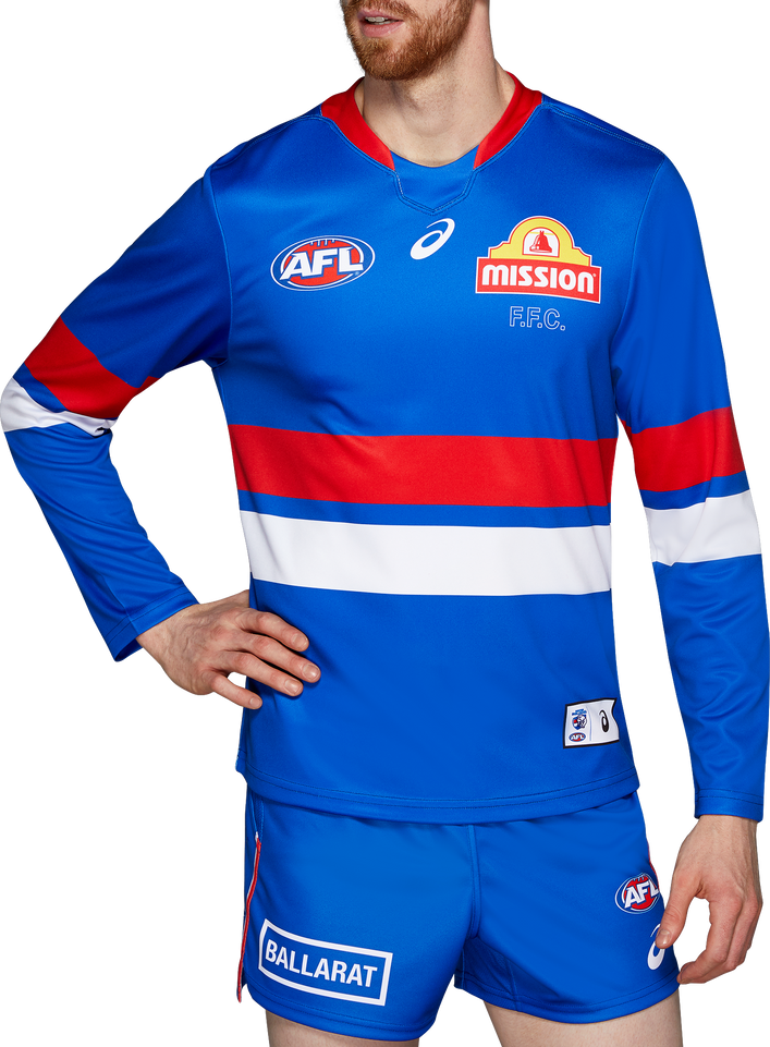 Western Bulldogs Asics 2022 L/S Home Guernsey - Adult