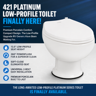 The Long Wait Is Over: Meet the All-New Dometic 421 Platinum Low Profile RV Toilet