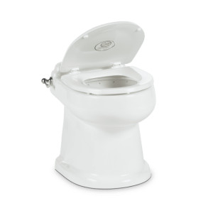 Dometic 304874612 MasterFlush 8746 Macerating RV Toilet – 12V, Ceramic, Standard Height, White