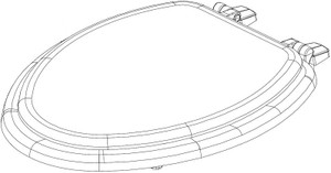 Dometic 385311864 RV Toilet Seat – Elongated Replacement for 320 Series Toilet, Bone