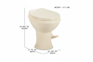 Dometic 400 RV Toilet – 9610008276 – Bone – High Profile