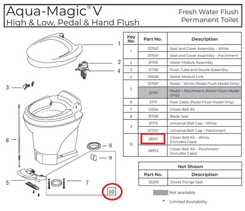Aqua-Magic V Parts List