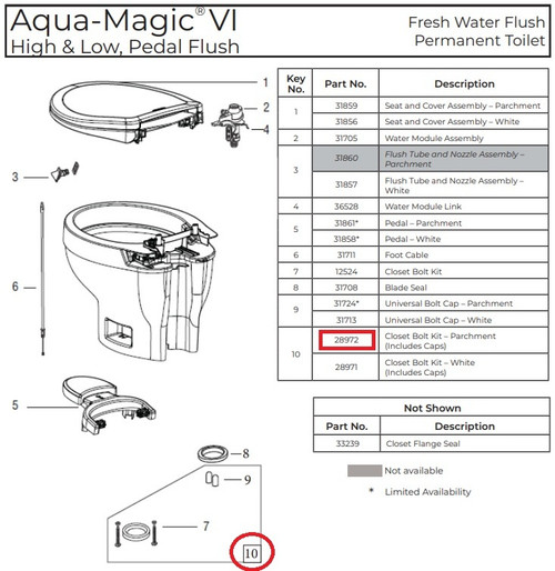 Aqua-Magic VI Parts List Image