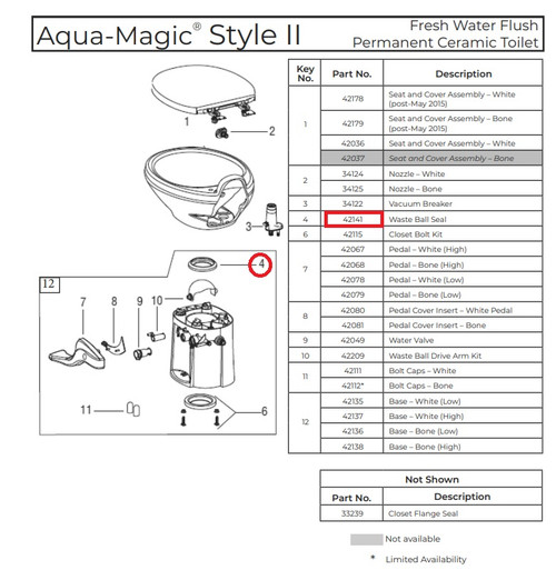 Aqua Magic Style II Parts List