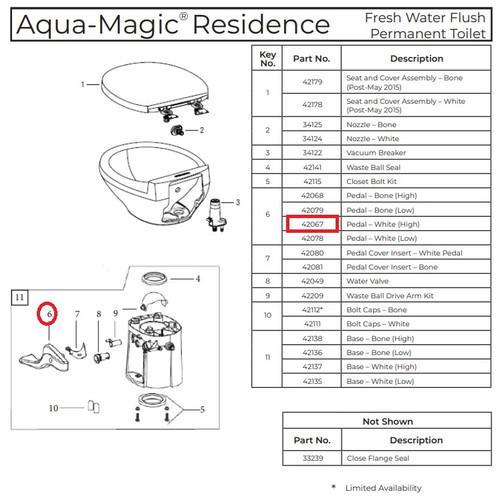 Aqua Magic Residence Parts List