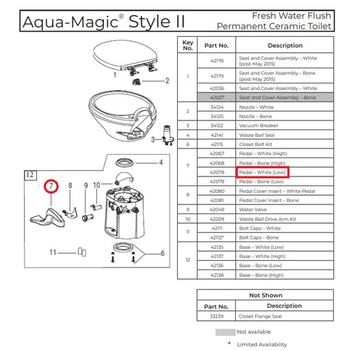 Aqua Magic Style II Parts List
