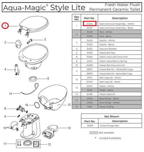 Aqua Magic Style Lite Parts Diagram