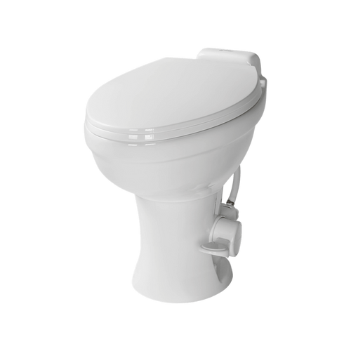 Lippert Flow Max RV Toilet 2022113192 Elongated Ceramic Bowl, 18" Standard Profile