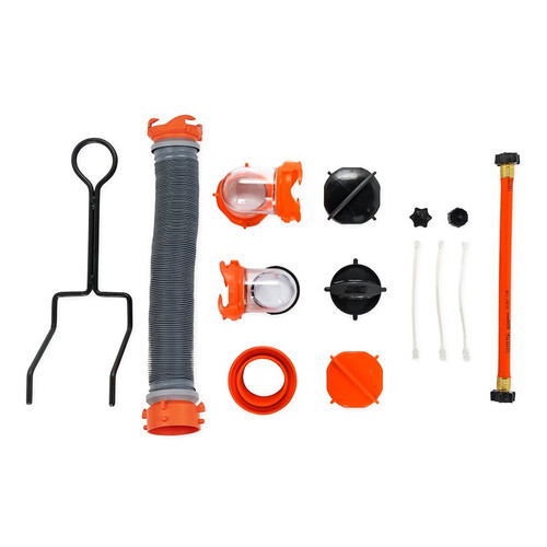 Camco 39002 Rhino Heavy Duty 21 Gallon Portable RV Waste Holding Tank with Hose and Accessories