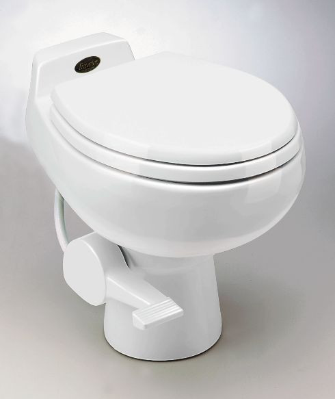 Dometic 510+ RV Toilet | Premium Porcelain Pressure-Assist Toilet - White - 302651001