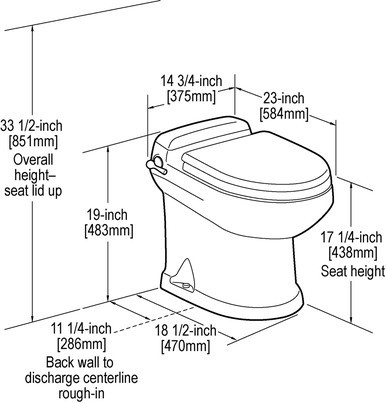 Dometic 304874612 MasterFlush 8746 Macerating RV Toilet – 12V, Ceramic, Standard Height, White