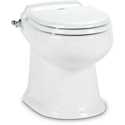 Dometic 304874020 MasterFlush 8740 Macerating RV Toilet – 12V, Elongated Seat,  White