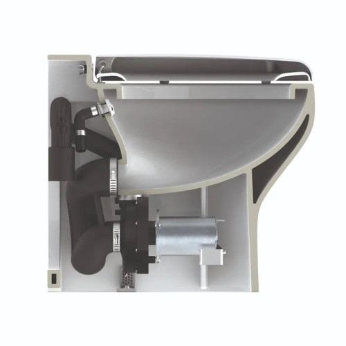 Thetford 51216 Tecma Silence Plus 2G Toilet – Standard Height 12V Electric Flush Toilet – Black – T-S2G012NN/D00C00 - SPECIAL ORDER