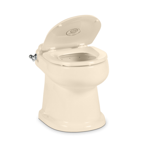 Dometic 302431133 4310 RV Toilet – Bone – Manual Flush – Elongated Seat – 19 Inch Height - 302431133