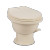Dometic 411 RV Toilet – 9610008262 - Low Profile – Bone – Round Seat – Pedal Flush