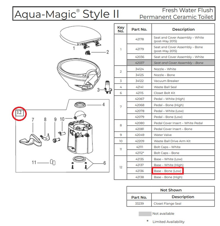 Aqua Magic Style II Parts List Diagram