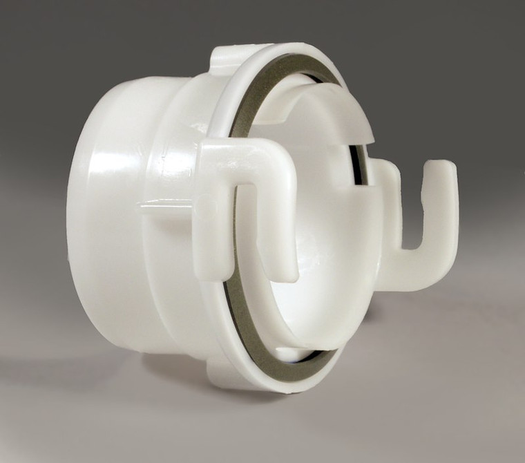 Thetford 02593 (Superseded by 50127) Sewer Hose Connector – Bumper Hose Adapter for 3" Sewer Hose, White