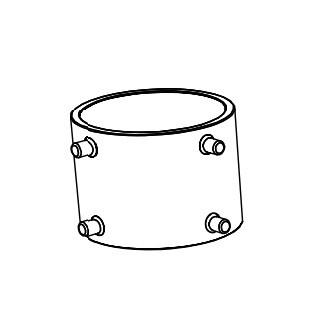 Thetford 40661 (Superseded by 50581) Sewer Hose Connector – 3 Inch Double Pin Termination Adapter, Black