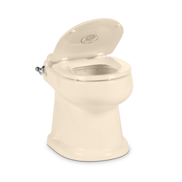 Dometic 302431133 4310 RV Toilet – Bone – Manual Flush – Elongated Seat – 19 Inch Height - 302431133