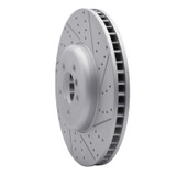R1 09-17 BMW 750I Right Front Drilled & Slotted Geo-Carbon Rotor
