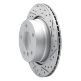 R1 03-08 BMW Z4 Rear Right Drilled & Slotted Geo-Carbon Rotor