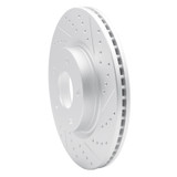 R1 03-05 Infiniti G35 Front Right Drilled & Slotted Geo-Carbon Rotor