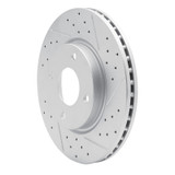 R1 07-14 Nissan Sentra Front Right Drilled & Slotted Geo-Carbon Rotor