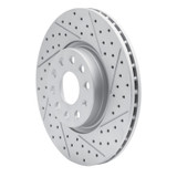 R1 05-25 Audi Tt Front Right Drilled & Slotted Geo-Carbon Rotor