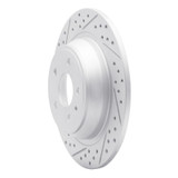 R1 13-20 Ford Fusion Rear Left Drilled & Slotted Geo-Carbon Rotor