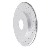 R1 05-14 Ford Mustang Rear Right Drilled & Slotted Geo-Carbon Rotor