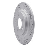 R1 17-23 Hyundai Kona Ev Rear Right Drilled & Slotted Geo-Carbon Rotor